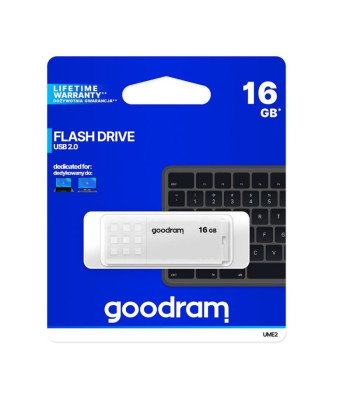 "Goodram pendrive" 16GB USB 2.0 UME2, baltos spalvos
