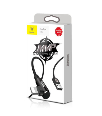 "Baseus" kabelis MVP alkūnė USB - Lightning 1,0 m 2A juodas