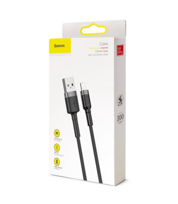 Baseus kabelis Cafule USB - Lightning 3,0 m 1,5A pilkai juodas