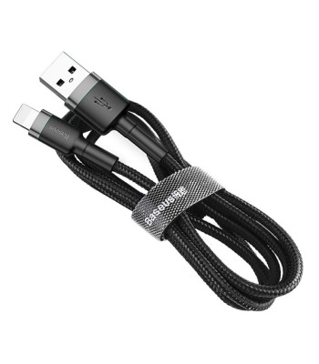 "Baseus" kabelis Cafule USB - Lightning 1,0 m 2,4A pilkai juodas