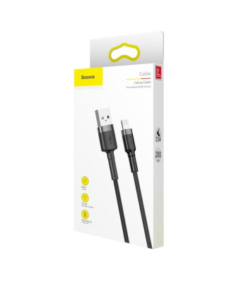 Baseus kabelis Cafule USB - Lightning 2,0 m 1,5A pilkai juodas