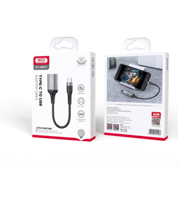 "XO OTG" adapteris NB201 USB - USB-C juodas
