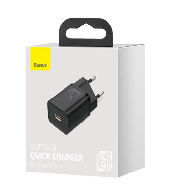 "Baseus" sieninis įkroviklis Super Si PD 25W 1x USB-C juodas