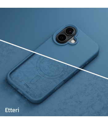 "Etteri" silikoninis magnetinis dėklas "iPhone 16 Plus" 6,7 tamsiai mėlynas