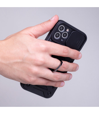 "Defender Slide" dėklas "Xiaomi Redmi Note 14 5G (Global)", juodos spalvos