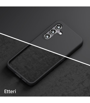 "Etteri" silikoninis dėklas, skirtas "Samsung Galaxy S25", juodas
