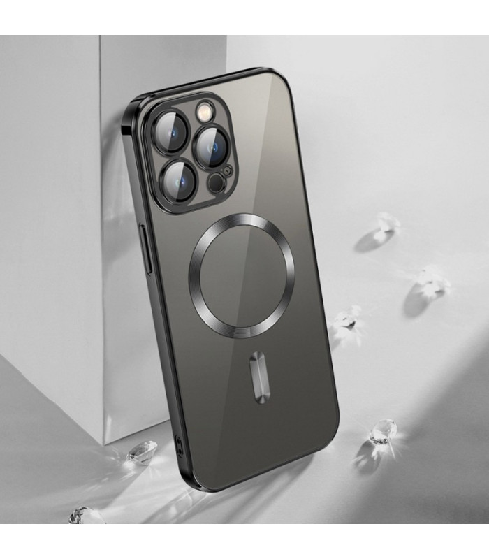 "Vmax" galvanizavimo magnetinis TPU dėklas "iPhone" 16 6,1 juodas