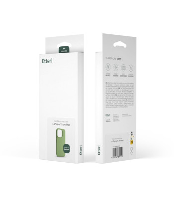 "Etteri" silikoninis magnetinis dėklas "iPhone 12 12 Pro 6,1 light green