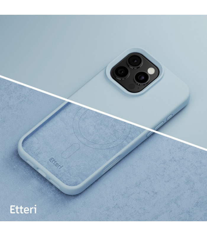 "Etteri" silikoninis magnetinis dėklas "iPhone 16 Pro Max" 6,9 šviesiai mėlynas