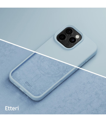 "Etteri" silikoninis magnetinis dėklas "iPhone 16 Pro 6,3", šviesiai mėlynas