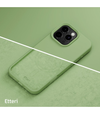 "Etteri" silikoninis magnetinis dėklas "iPhone 16 Pro Max" 6,9 šviesiai žalias