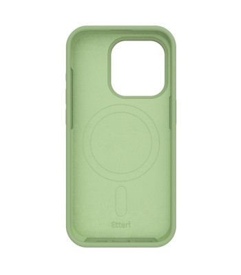 "Etteri" silikoninis magnetinis dėklas "iPhone 15 Pro 6,1", šviesiai žalias