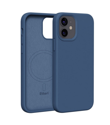 "Etteri" silikoninis magnetinis dėklas "iPhone 12 12 Pro 6,1", tamsiai mėlynas