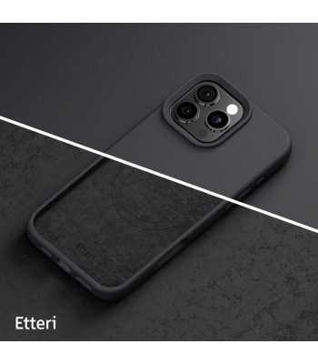 "Etteri" silikoninis magnetinis dėklas "iPhone 16 Pro Max 6,9", juodas