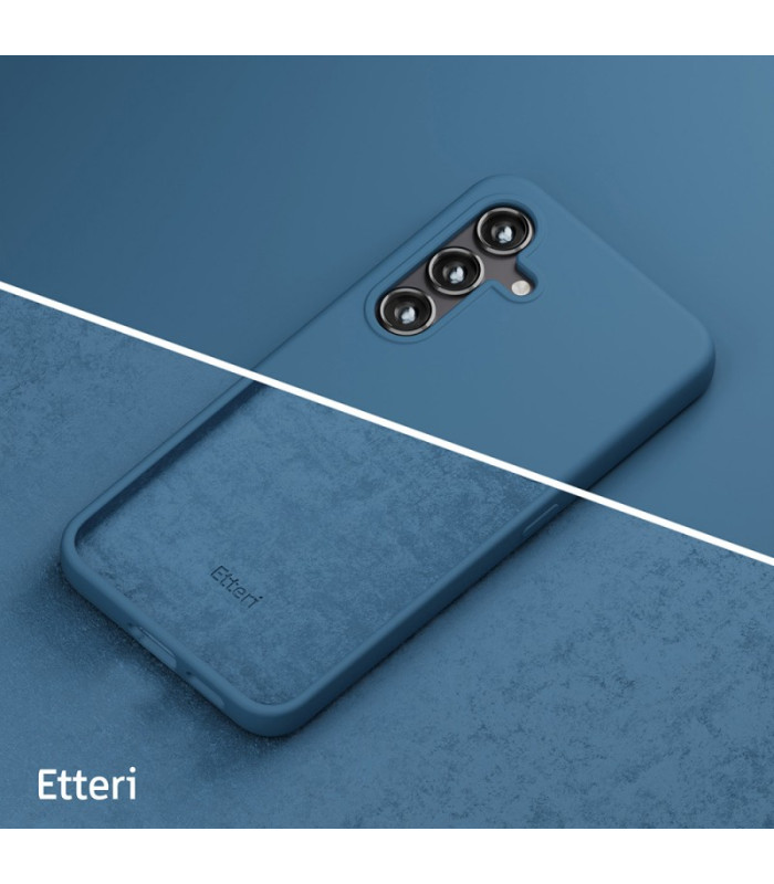 "Etteri" silikoninis dėklas "Samsung Galaxy S24 Plus", tamsiai mėlynas