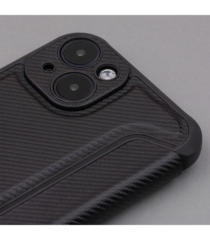 "Smart Carbon" dėklas "Samsung Galaxy A15 4G", skirtas "Samsung Galaxy A15 5G", juodos spalvos