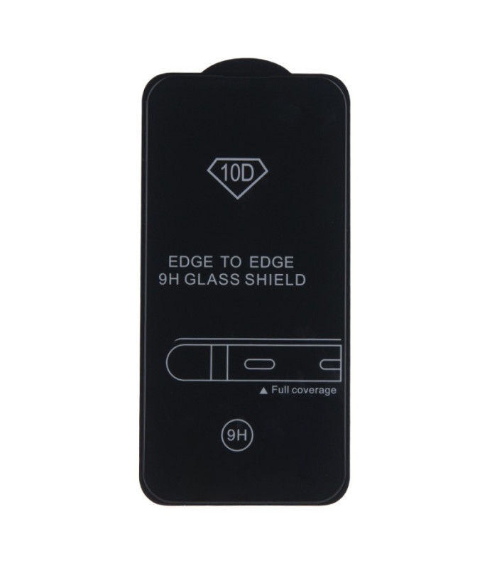 Grūdintas stiklas 10D, skirtas "Samsung Galaxy A16 4G A16 5G", juodas rėmelis