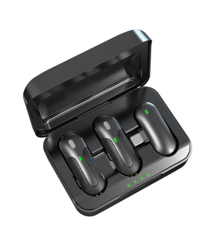 "Devia" mikrofonas "smartfon Kintone USB-C" belaidis 2in1 juodas