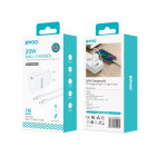 BWOO 20 W sieninis įkroviklis CDA159 su kabeliu USB-C į USB-C