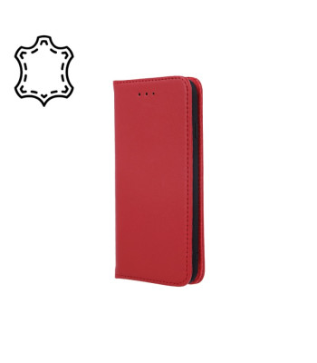 Natūralios odos "Smart Pro", skirtas "Samsung Galaxy A16 4G A16 5G", bordo spalvos