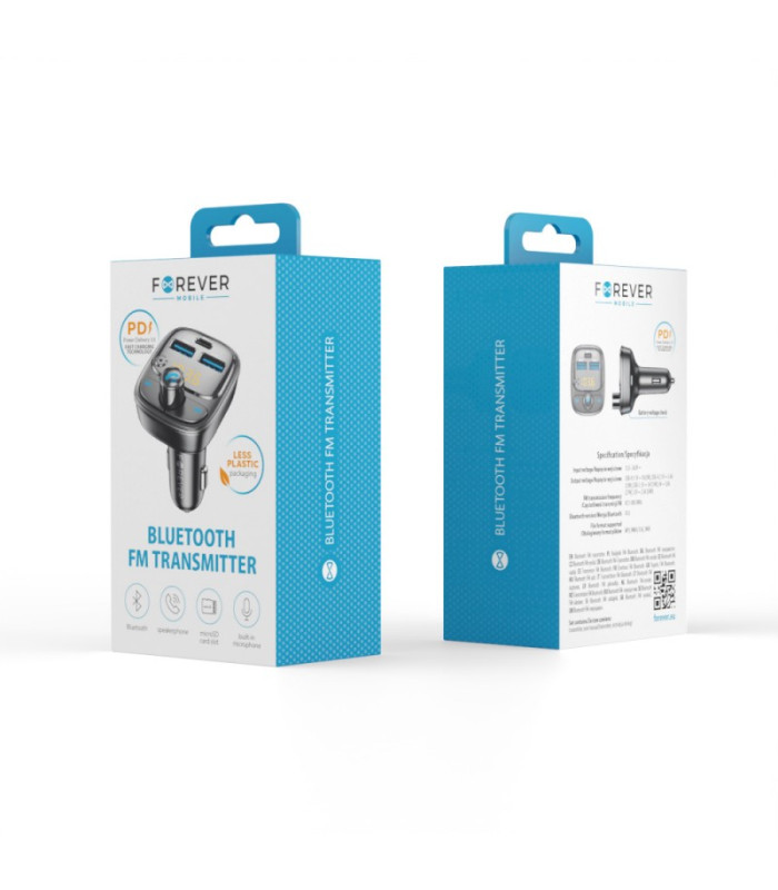 "Forever" FM siųstuvas "Bluetooth" TR-370 juodas