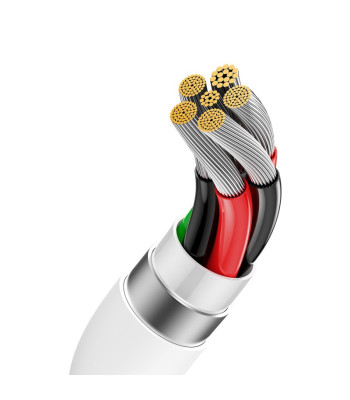 "Baseus" kabelis "Superior USB - USB-C" 0,25 m mėnesio baltos spalvos 100 W