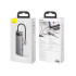 "Baseus Metal Gleam" serijos "8-in-1" daugiafunkcinis C tipo HUB'as (C tipo HDMI*1+USB3.0*3+PD*1+RJ45*1+SDTF*1)