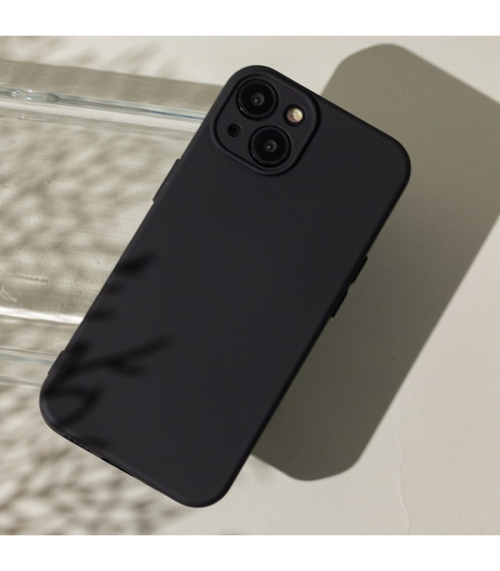 Silikoninis dėklas, skirtas "Xiaomi Redmi Note 14 5G (Global)", juodos spalvos
