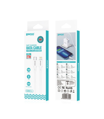 BWOO 27W kabelis X283 C-L USB-C į "Lightning" ABS korpusas + TPE