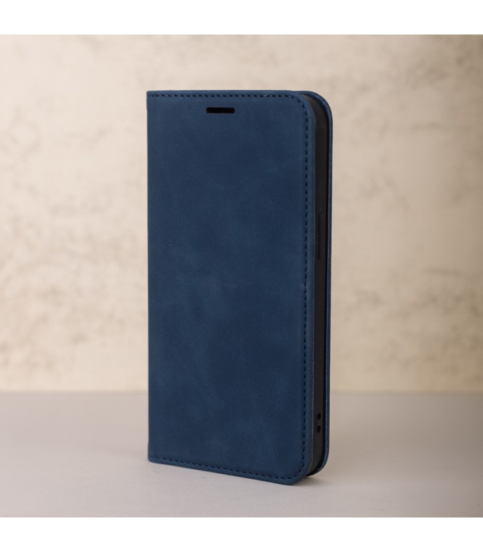 Išmanusis zomšinis dėklas, skirtas "Xiaomi Redmi Note 14 Pro 5G (Global) Redmi Note 14 Pro Plus 5G (Global) navy blue