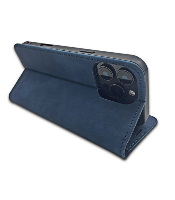 "Smart Suede" dėklas, skirtas "Samsung Galaxy S25 Plus", tamsiai mėlynas