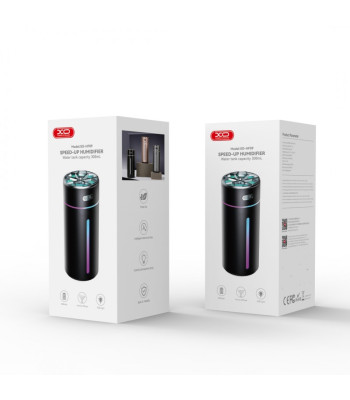 XO oro drėkintuvas HF09 RGB šviesos belaidis 300 ml rožinės spalvos