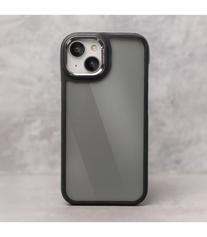 "Crystal Black" dėklas iPhone 15 6,1 pilkas