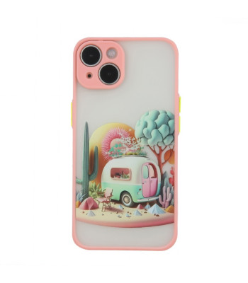 Itin madingas dėklas iPhone 14 Pro 6,1 Travel pink
