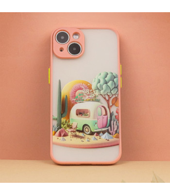 Itin madingas dėklas iPhone 12 6,1 Travel pink