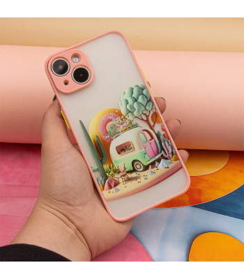 Itin madingas dėklas iPhone 11 Travel pink