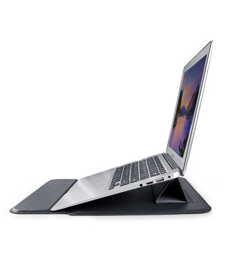 "Devia" nešiojamojo kompiuterio "MacBook" laikiklio krepšys "Ultra-Thin 15,4", atsparus vandeniui, PU oda, juodas