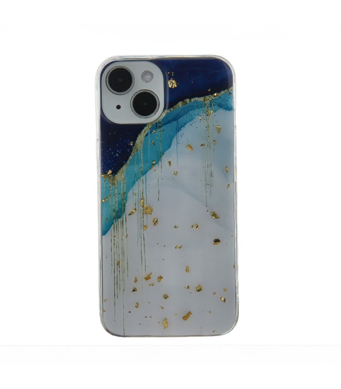 Auksinis "Gold Glam" dėklas iPhone 14 6,1 iceberg