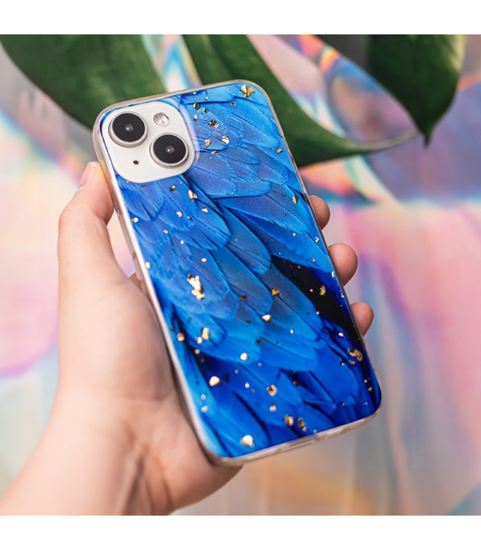 "Gold Glam" dėklas "iPhone 14 Pro 6,1 blue
