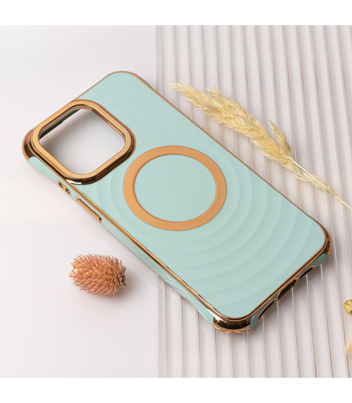 "Circle Glam Mag" dėklas "Samsung Galaxy S24", mėtų spalvos