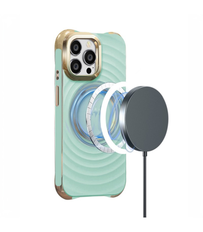 "Circle Glam Mag" dėklas iPhone 13 14 6,1 mėtų spalvos