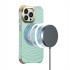 "Circle Glam Mag" dėklas iPhone 13 14 6,1 mėtų spalvos