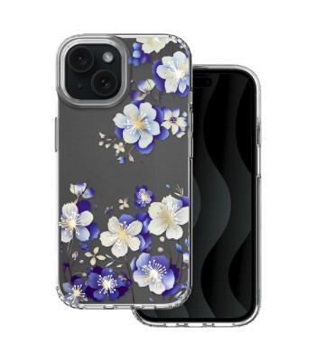 IMD spausdintas dėklas iPhone 15 6,1 gėlių spalvos