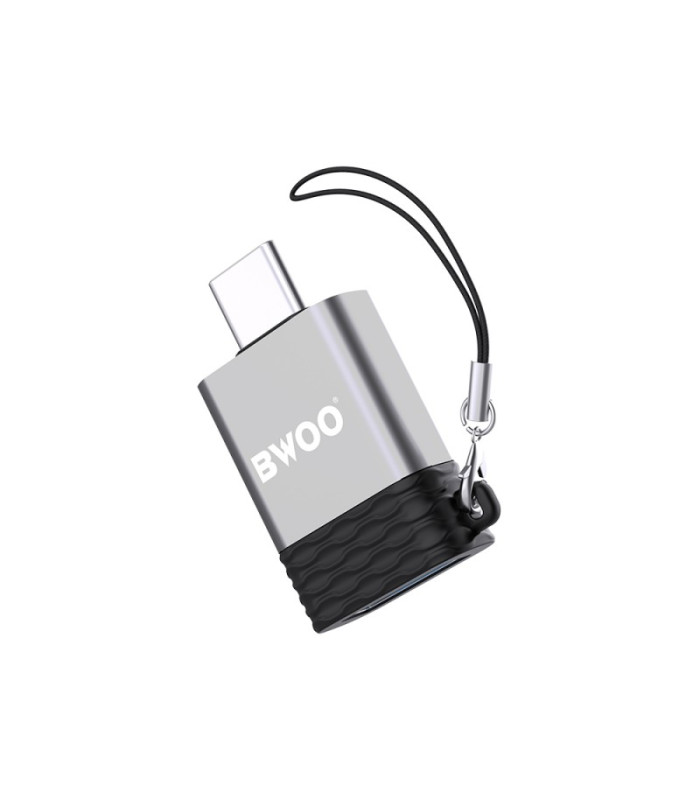 BWOO adapteris BZ-35 USB į USB-C pilkas OTG