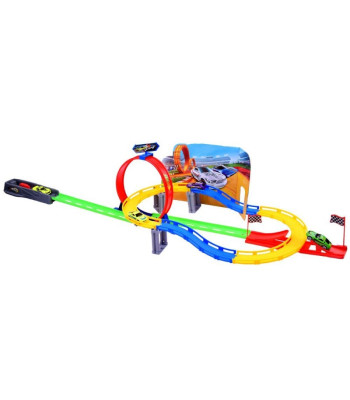 "Freaky Rally Track" 2 in 1 paleidimo įrenginys + 4 žaisliniai automobiliai ZA2584