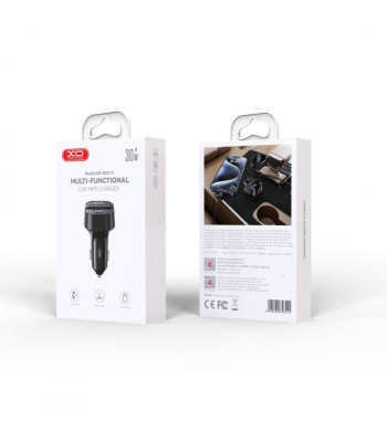 XO siųstuvas FM BCC17 "Bluetooth" MP3 automobilinis įkroviklis 30W juodas