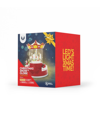Kalėdų sniego gaublio žibintas CAROUSEL FLX-4 Forever Light