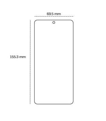 Grūdintas 2,5D stiklas, skirtas "Motorola Moto E14