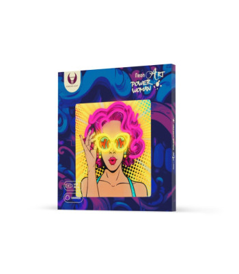Neon ART LED POWER WOMAN geltonai violetinė FLA02 Forever Light