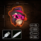 Neon ART LED GANGSTA MONKEY įvairiaspalvė FLA03 Forever Light